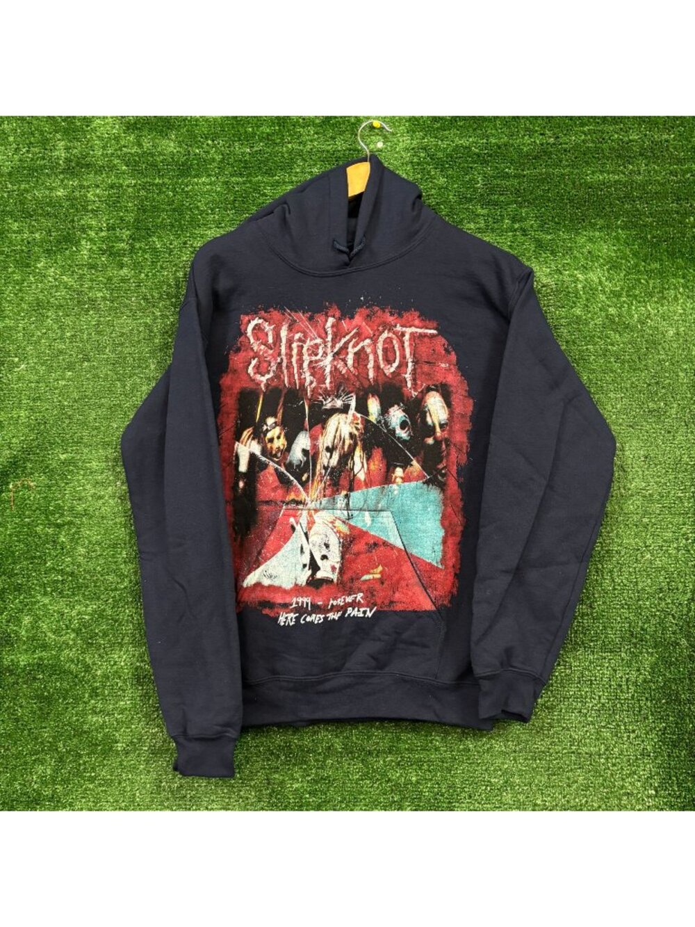 Slipknot Here Comes the Pain Tour blue Hoodie Size Small